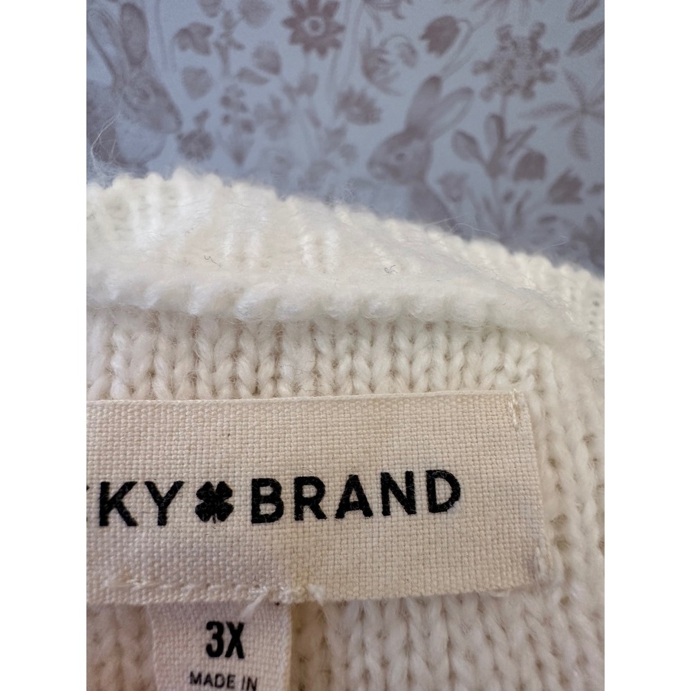 Lucky Brand Oversized Heart Stud Sweater – Size 3X - Picture 9 of 9